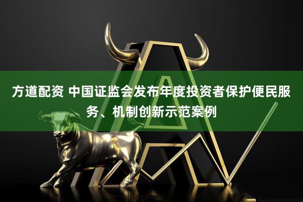 方道配资 中国证监会发布年度投资者保护便民服务、机制创新示范案例